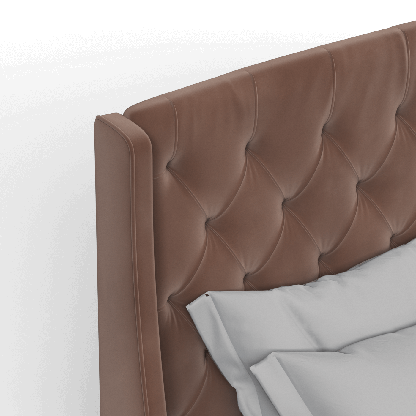 Sophia Upholstered Bed with Buttoned Headboard