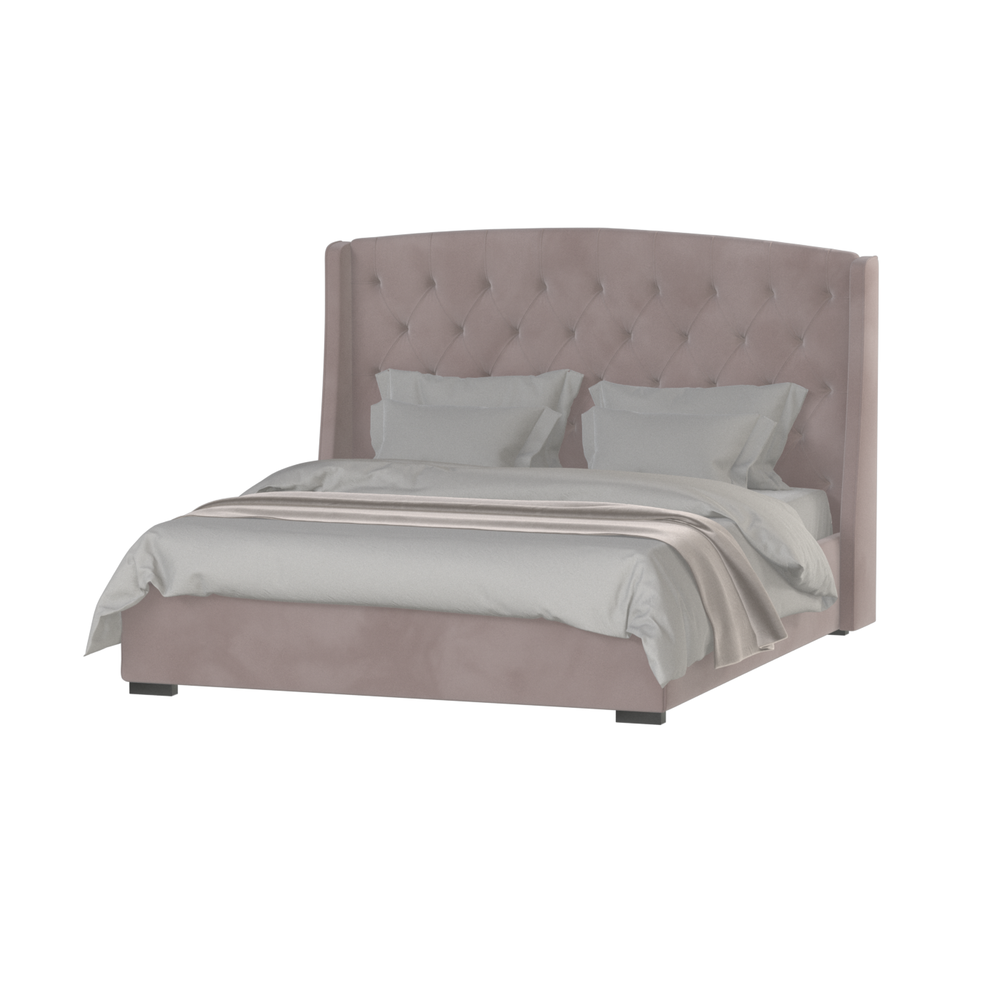 Sophia Upholstered Bed with Buttoned Headboard