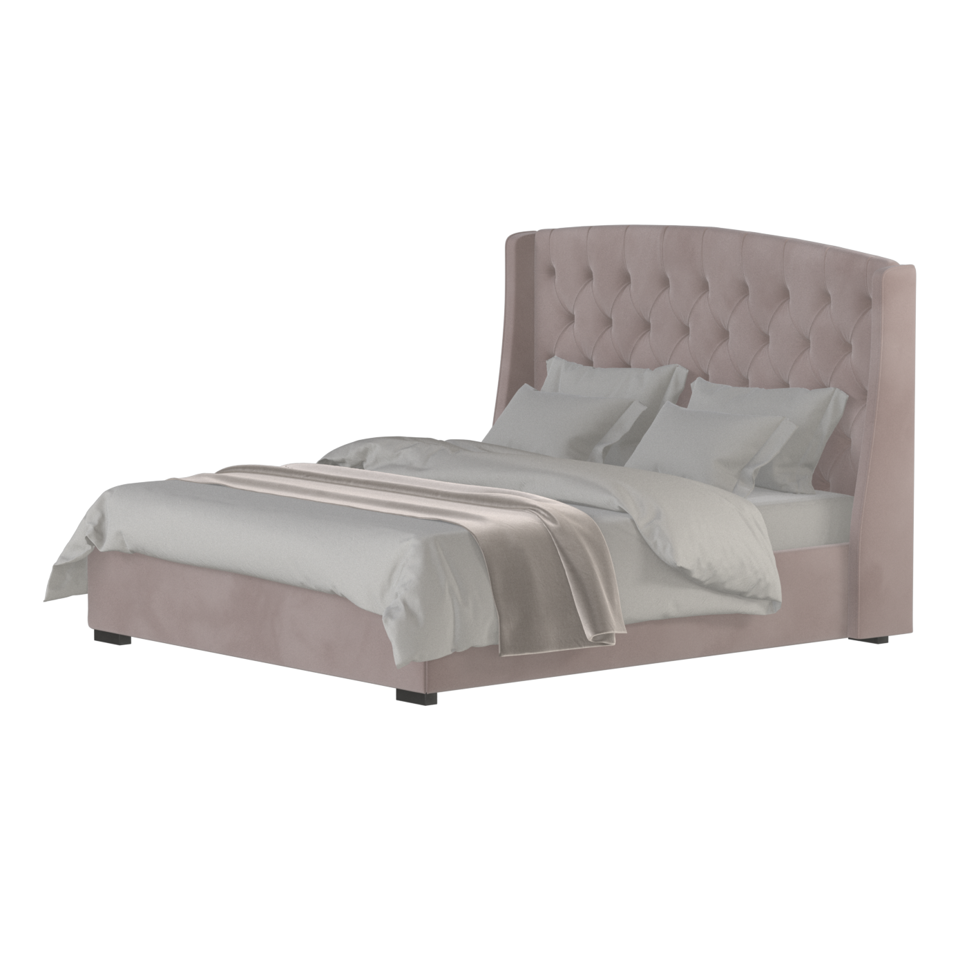 Sophia Upholstered Bed with Buttoned Headboard