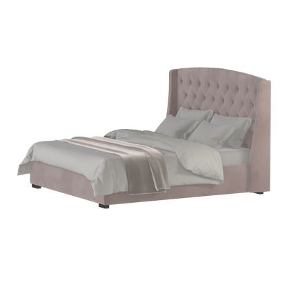 Sophia Upholstered Bed with Buttoned Headboard