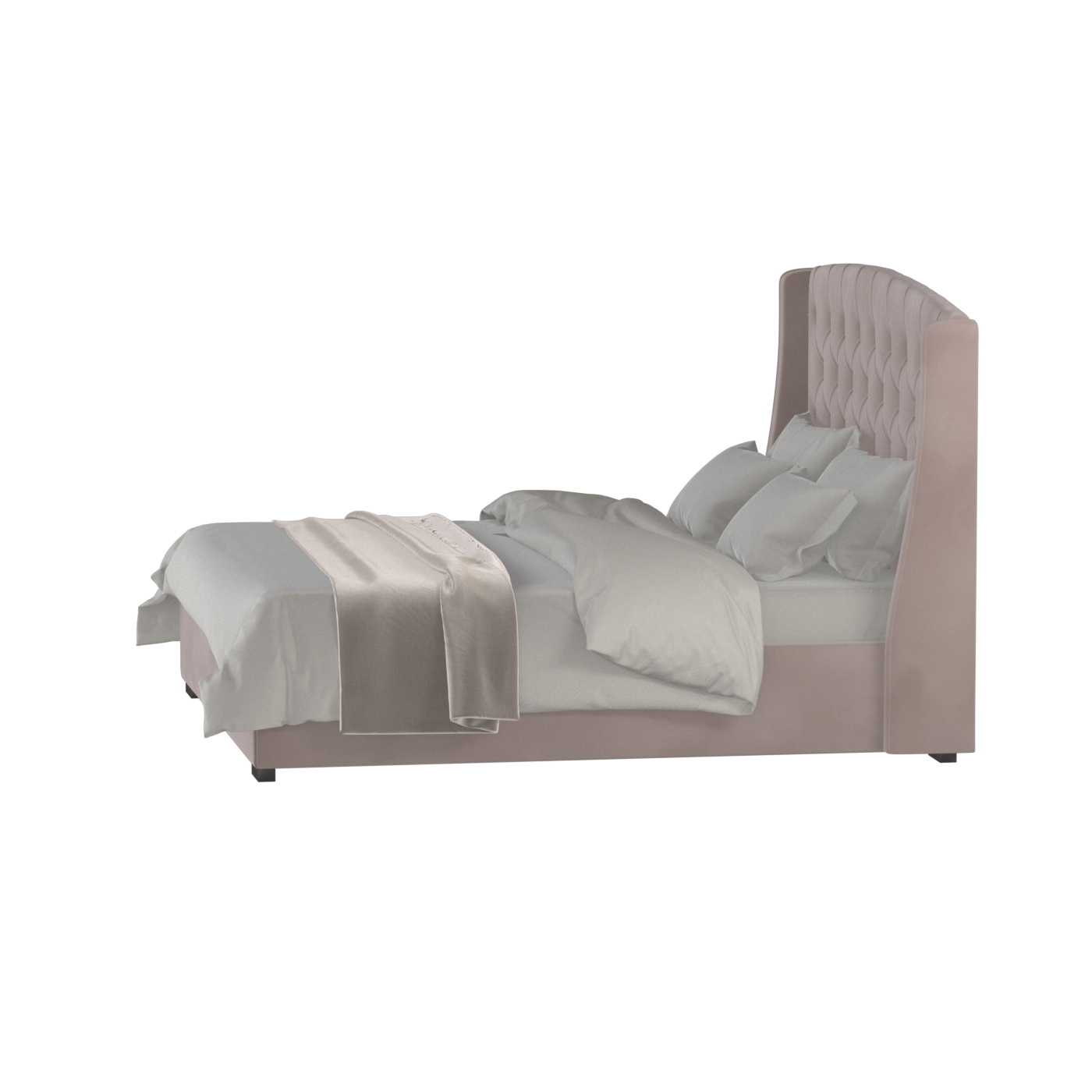 Sophia Upholstered Bed with Buttoned Headboard