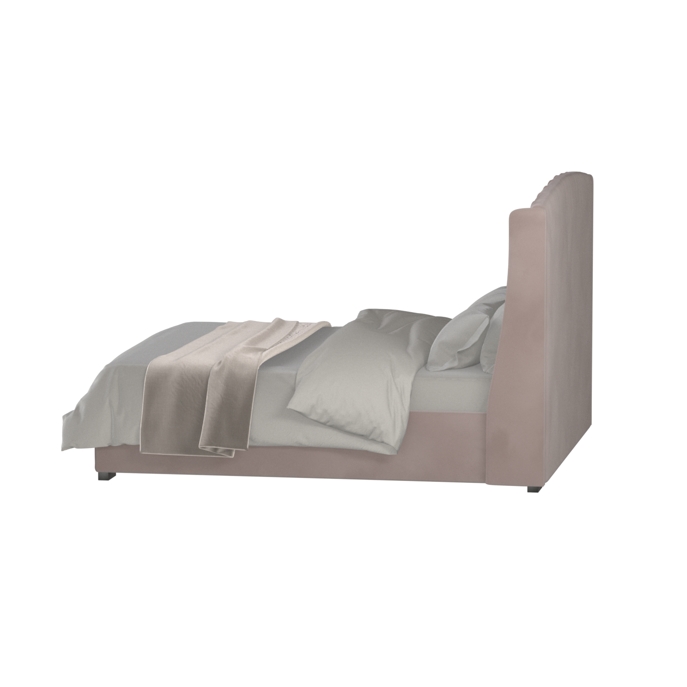 Sophia Upholstered Bed with Buttoned Headboard