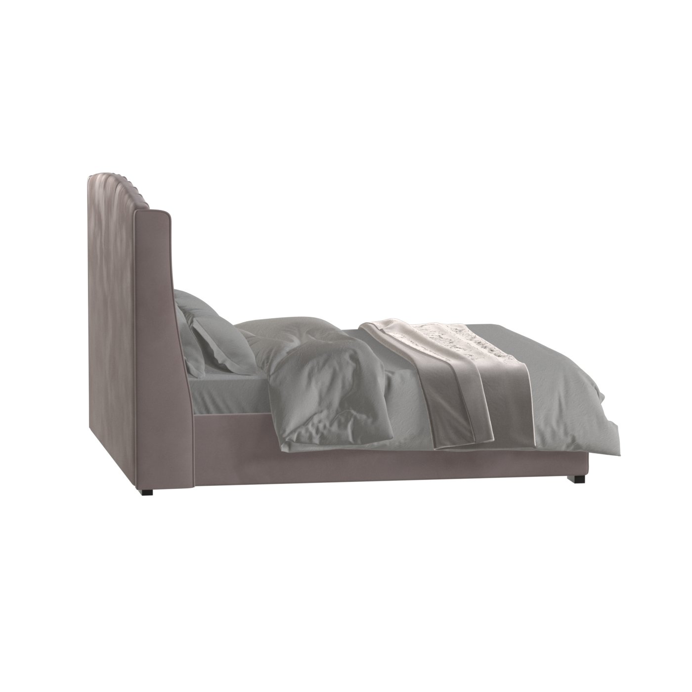 Sophia Upholstered Bed with Buttoned Headboard