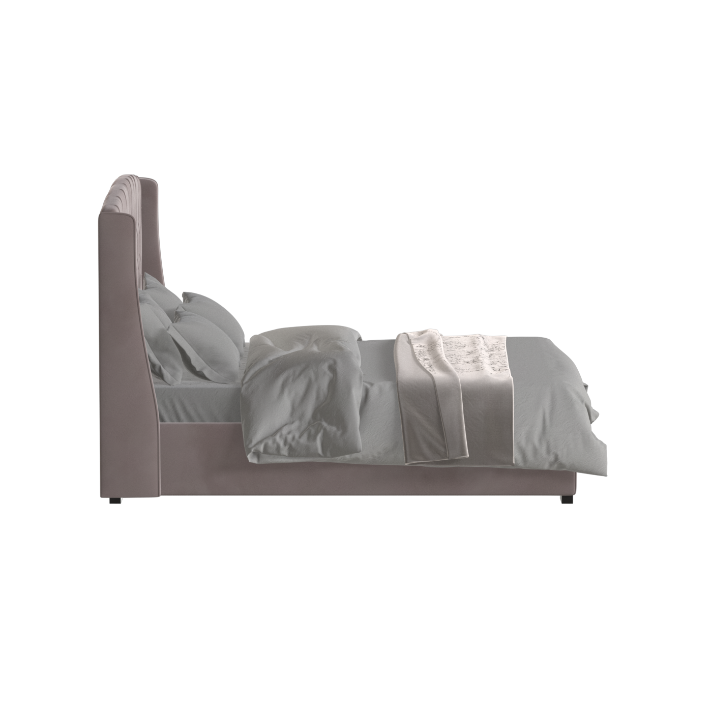 Sophia Upholstered Bed with Buttoned Headboard