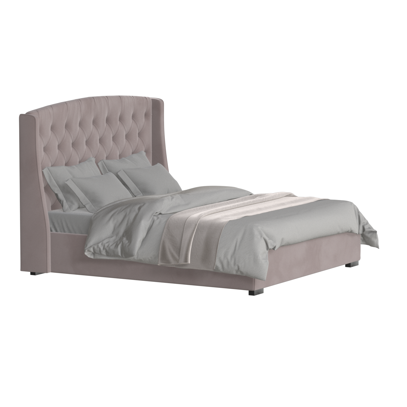 Sophia Upholstered Bed with Buttoned Headboard