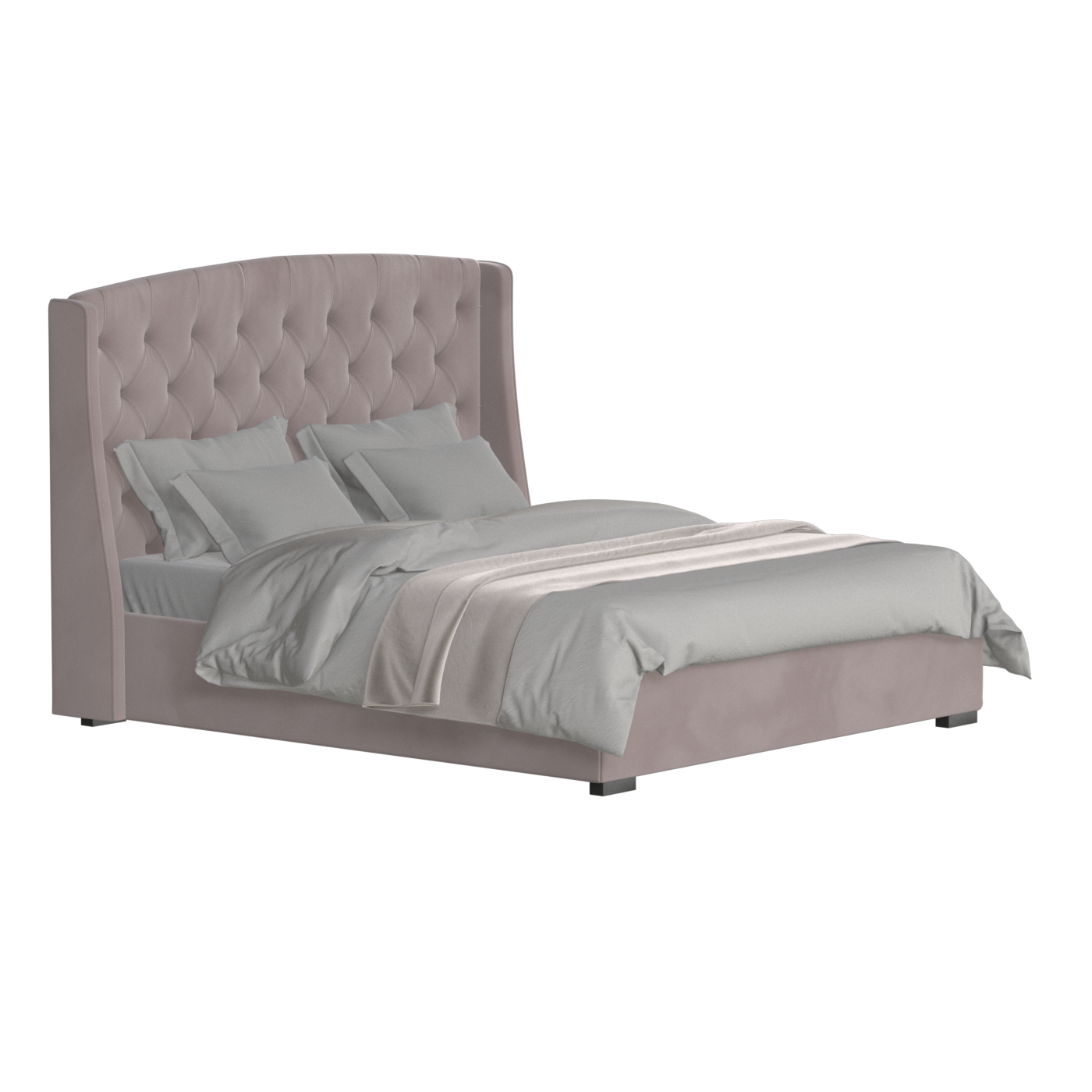 Sophia Upholstered Bed with Buttoned Headboard
