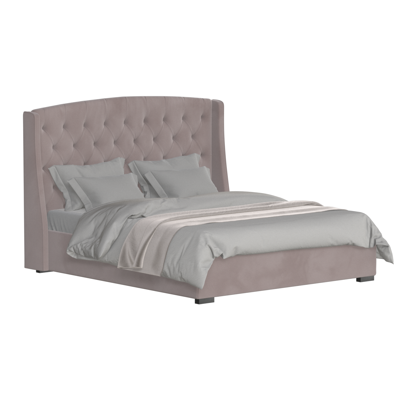 Sophia Upholstered Bed with Buttoned Headboard