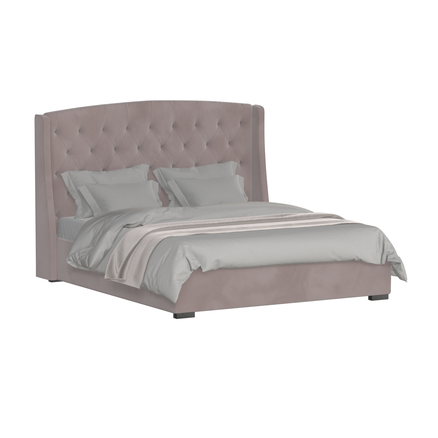 Sophia Upholstered Bed with Buttoned Headboard