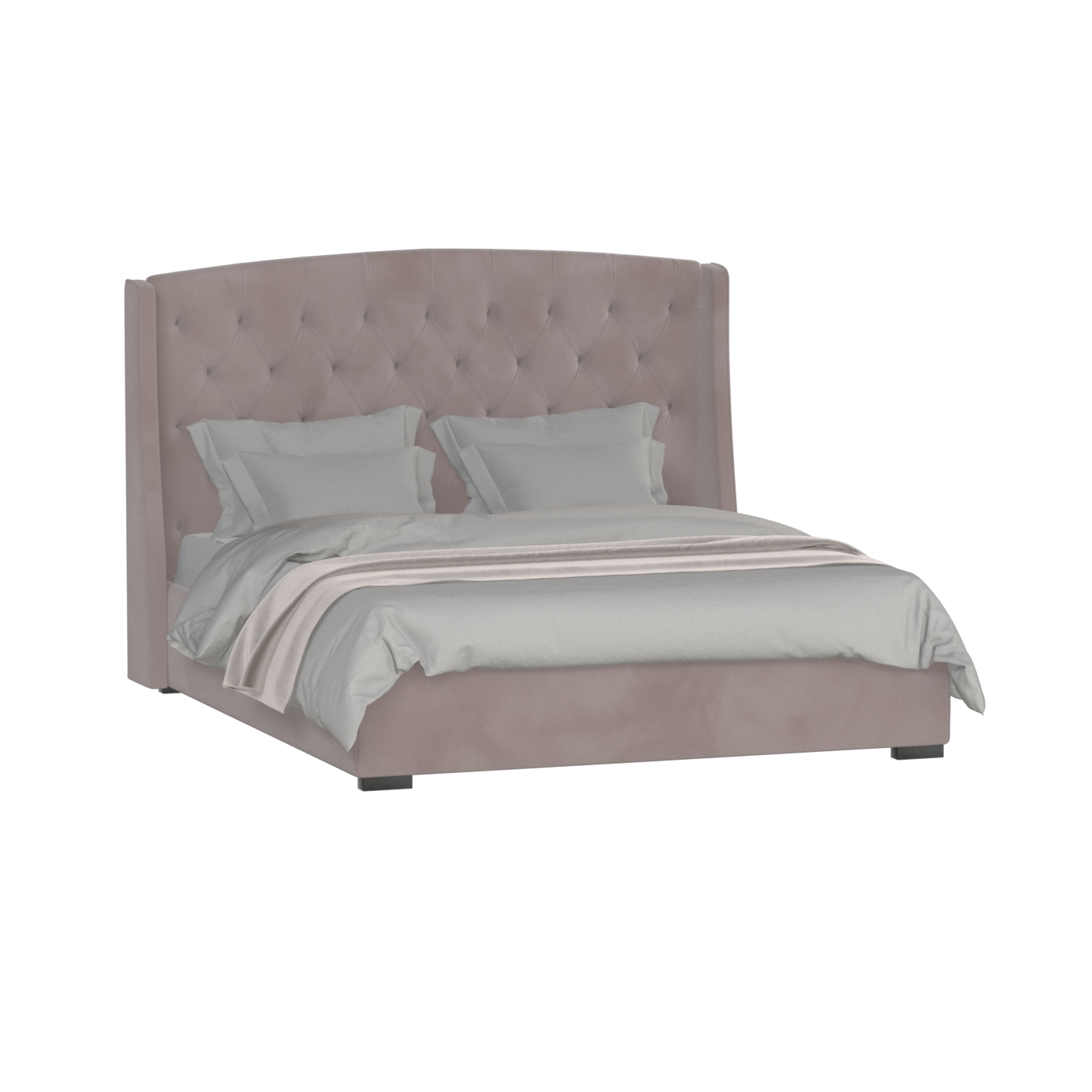 Sophia Upholstered Bed with Buttoned Headboard