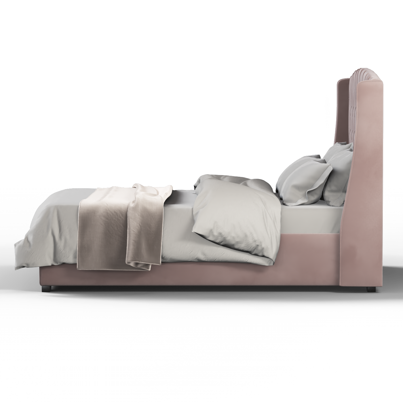 Sophia Upholstered Bed with Buttoned Headboard