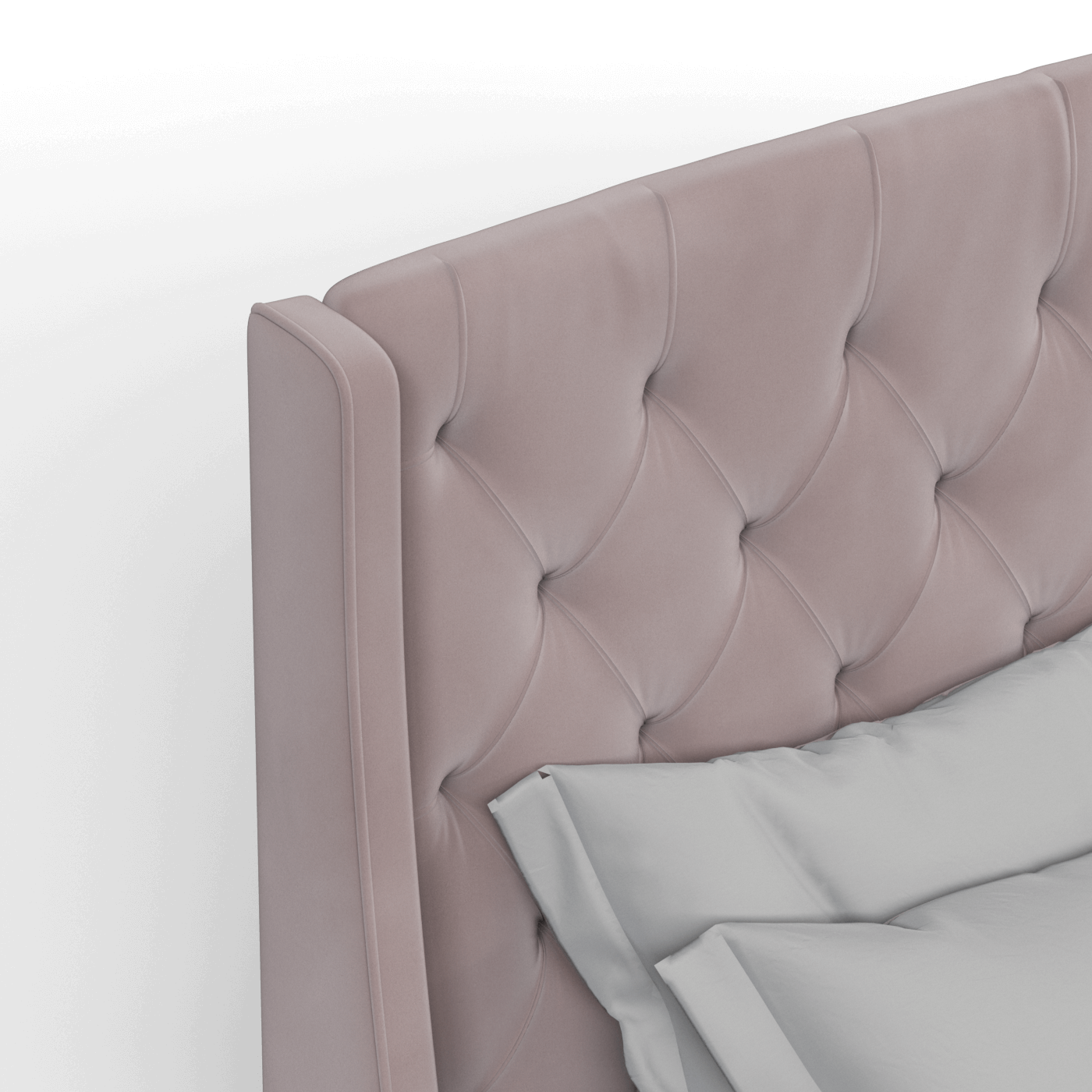 Sophia Upholstered Bed with Buttoned Headboard