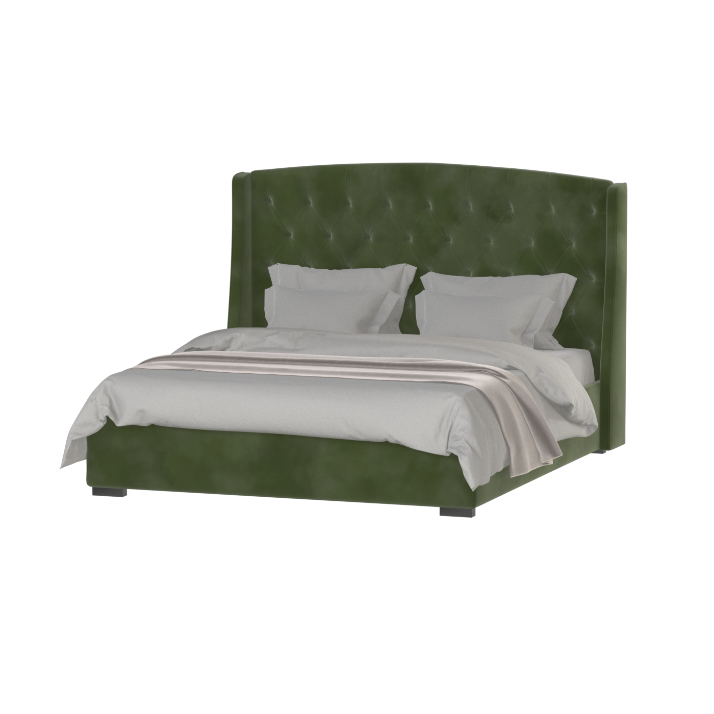Sophia Upholstered Bed with Buttoned Headboard