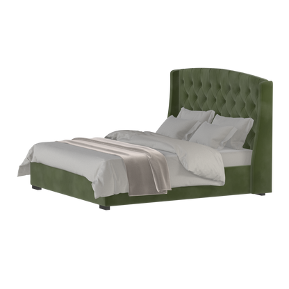 Sophia Upholstered Bed with Buttoned Headboard