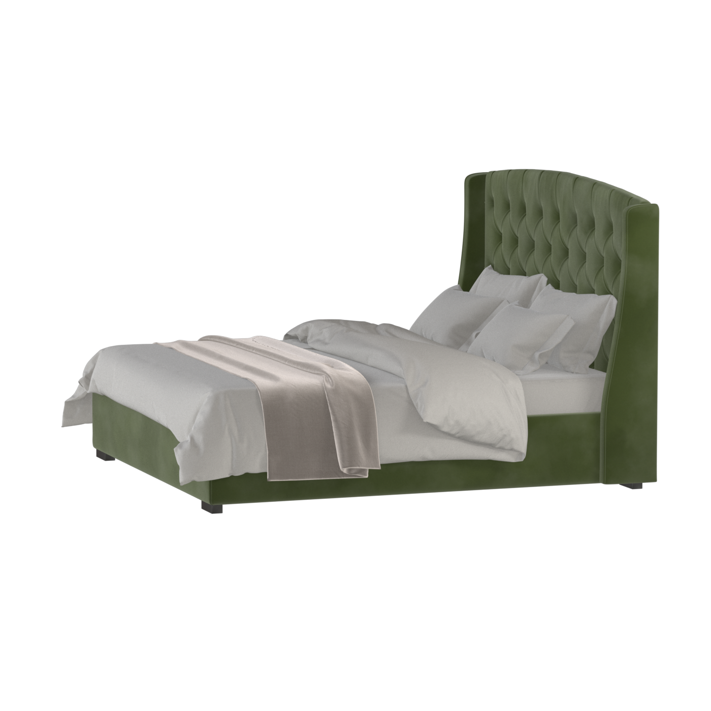 Sophia Upholstered Bed with Buttoned Headboard