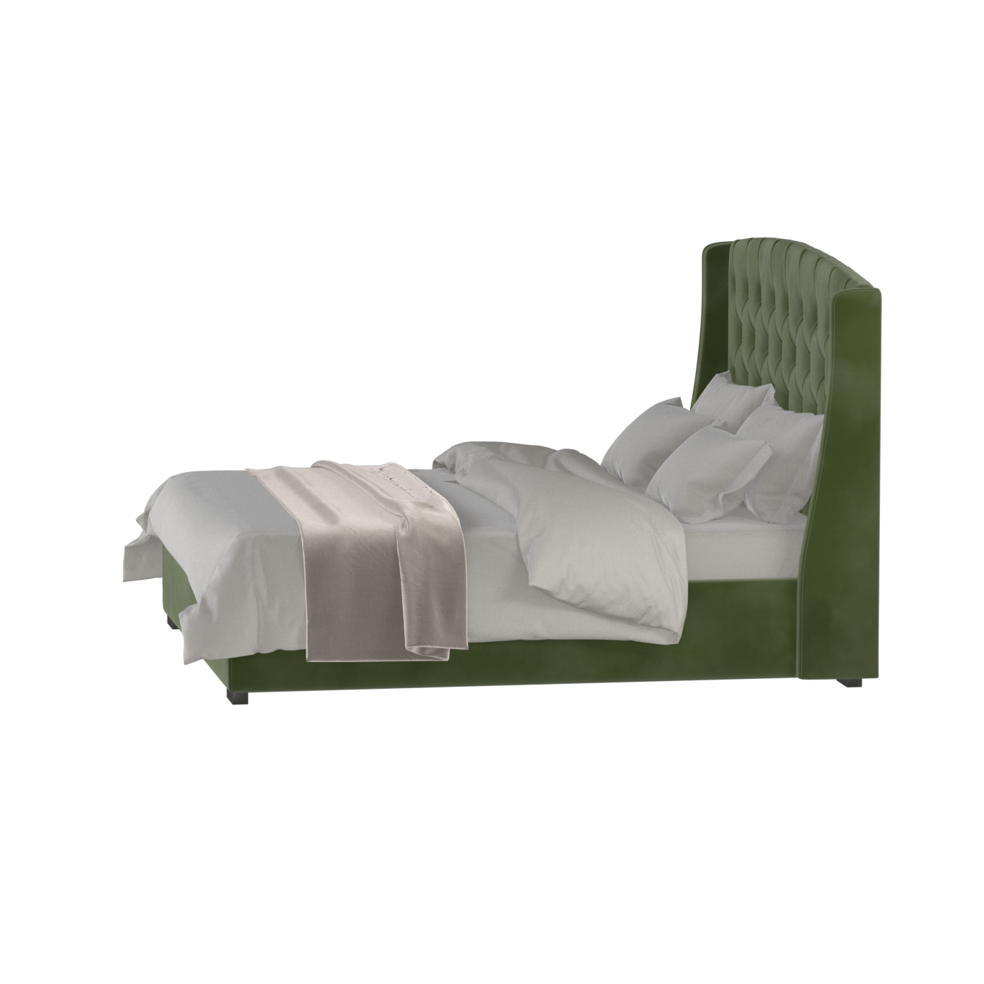 Sophia Upholstered Bed with Buttoned Headboard