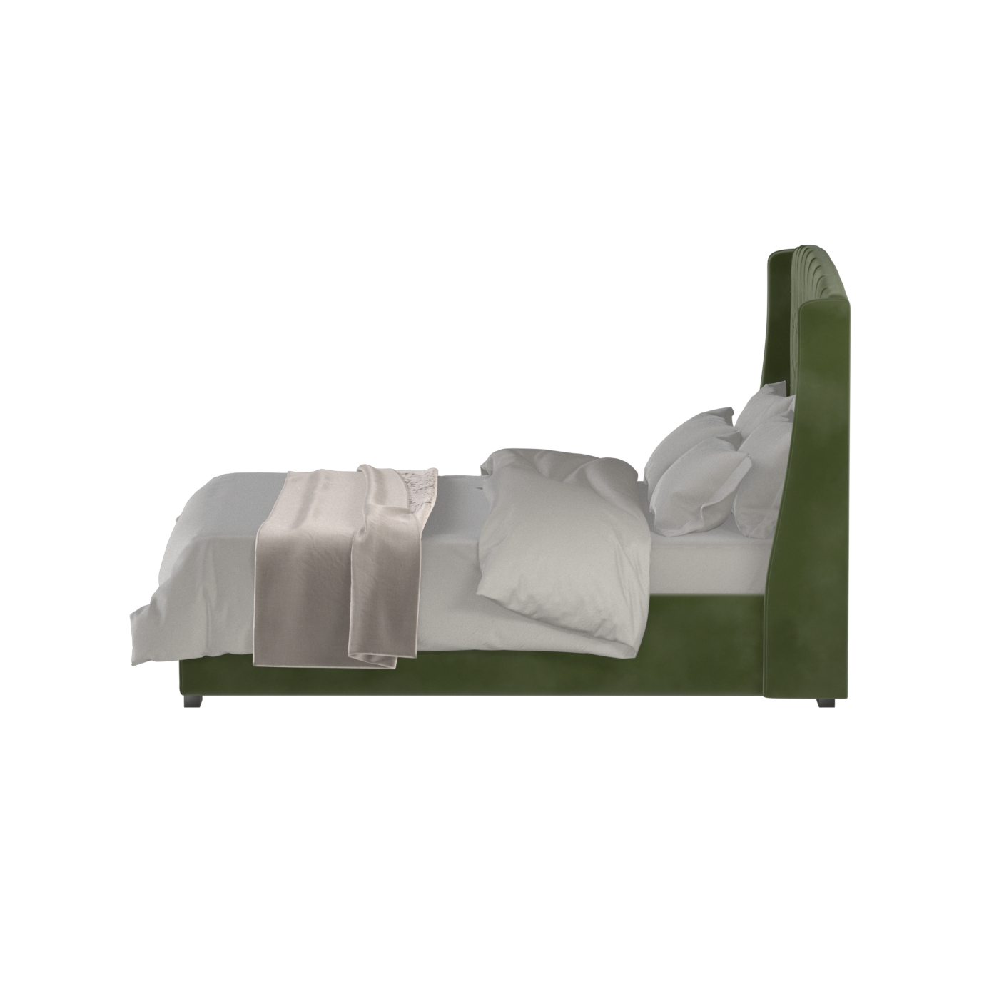 Sophia Upholstered Bed with Buttoned Headboard