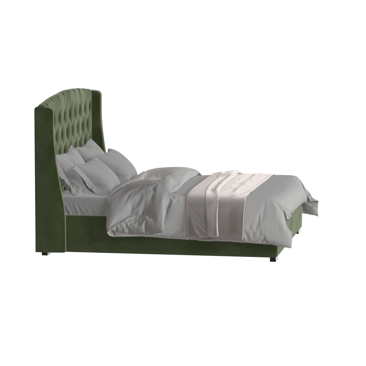 Sophia Upholstered Bed with Buttoned Headboard