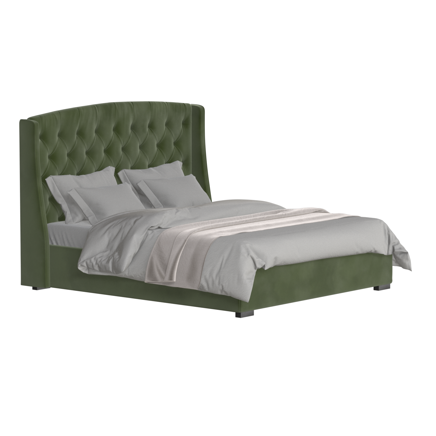Sophia Upholstered Bed with Buttoned Headboard