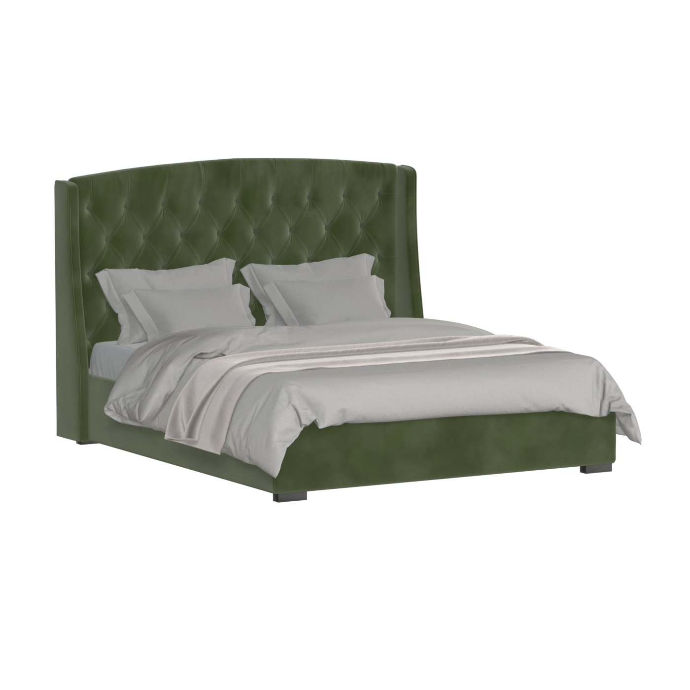 Sophia Upholstered Bed with Buttoned Headboard