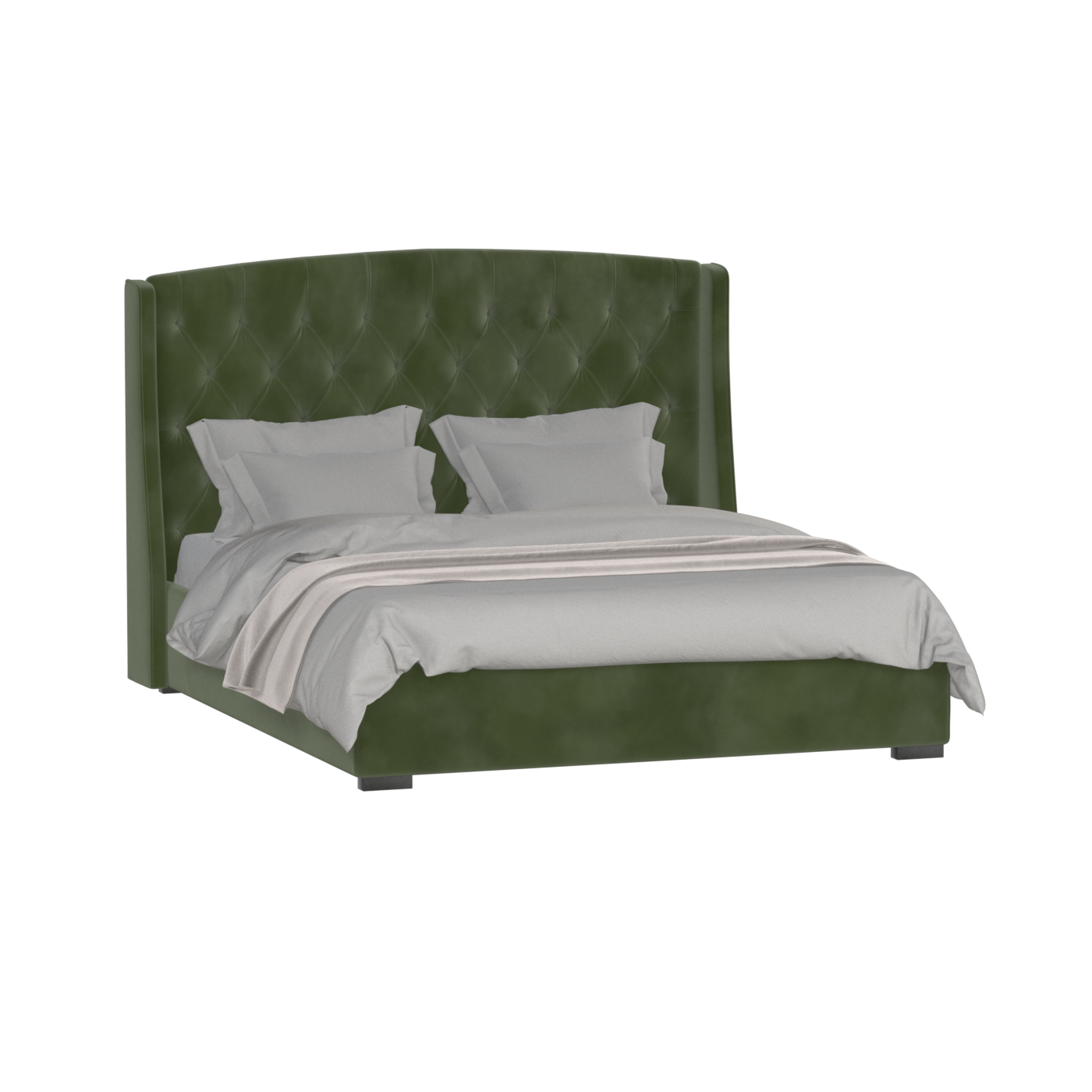 Sophia Upholstered Bed with Buttoned Headboard