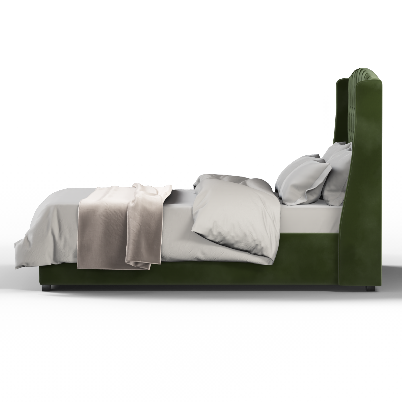Sophia Upholstered Bed with Buttoned Headboard