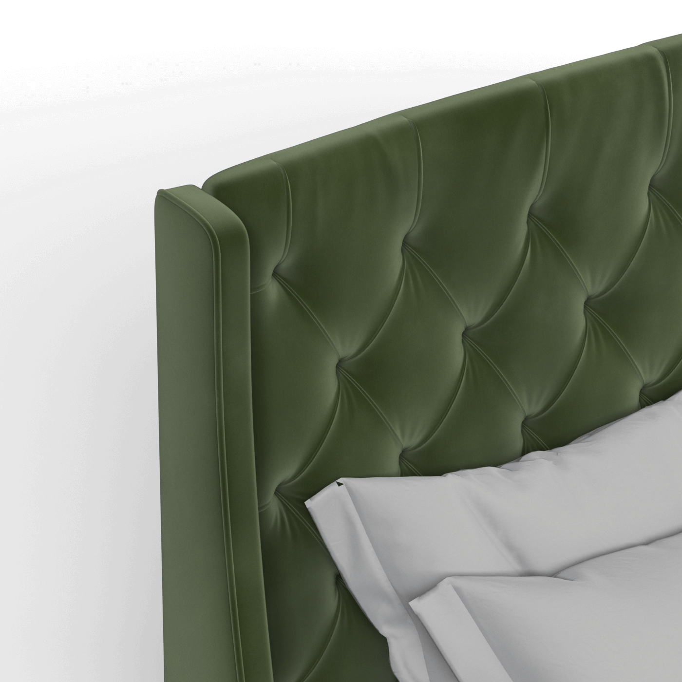 Sophia Upholstered Bed with Buttoned Headboard