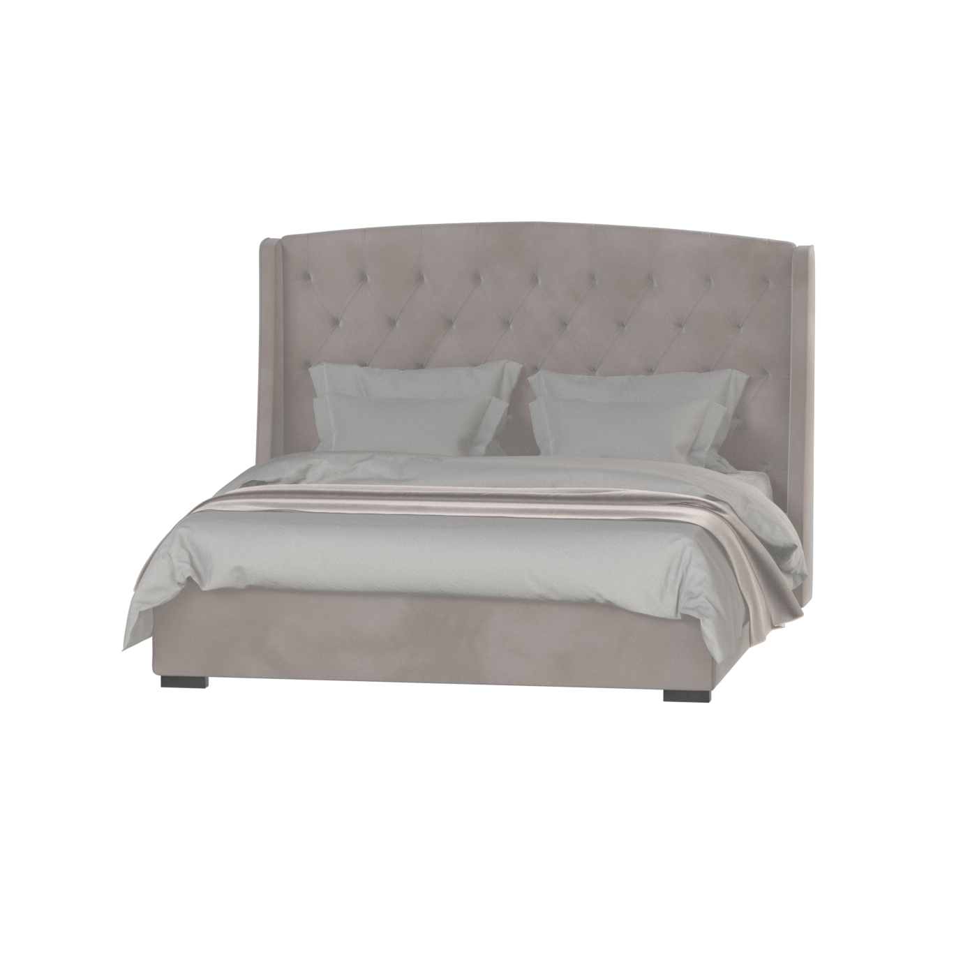 Sophia Upholstered Bed with Buttoned Headboard