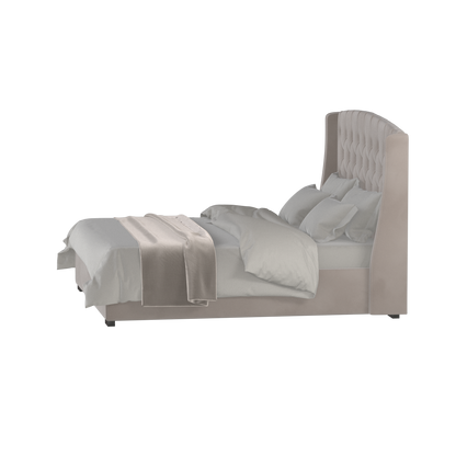 Sophia Upholstered Bed with Buttoned Headboard