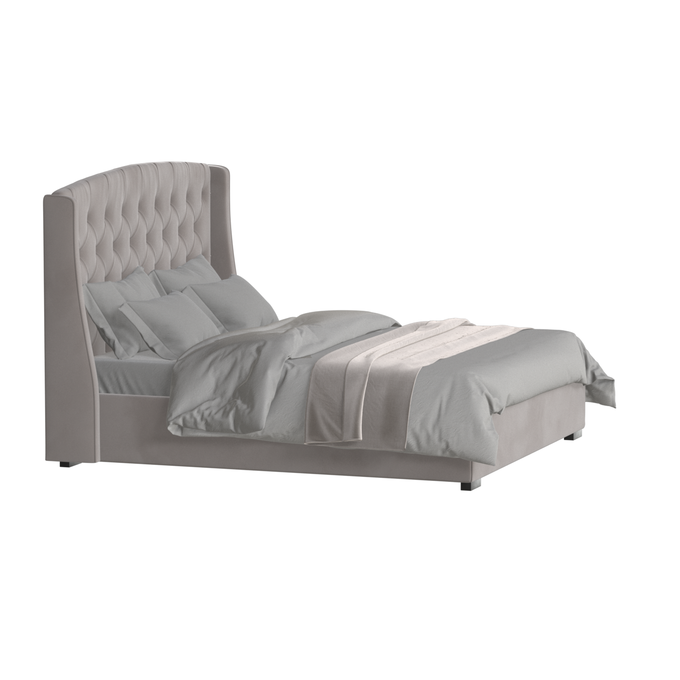Sophia Upholstered Bed with Buttoned Headboard
