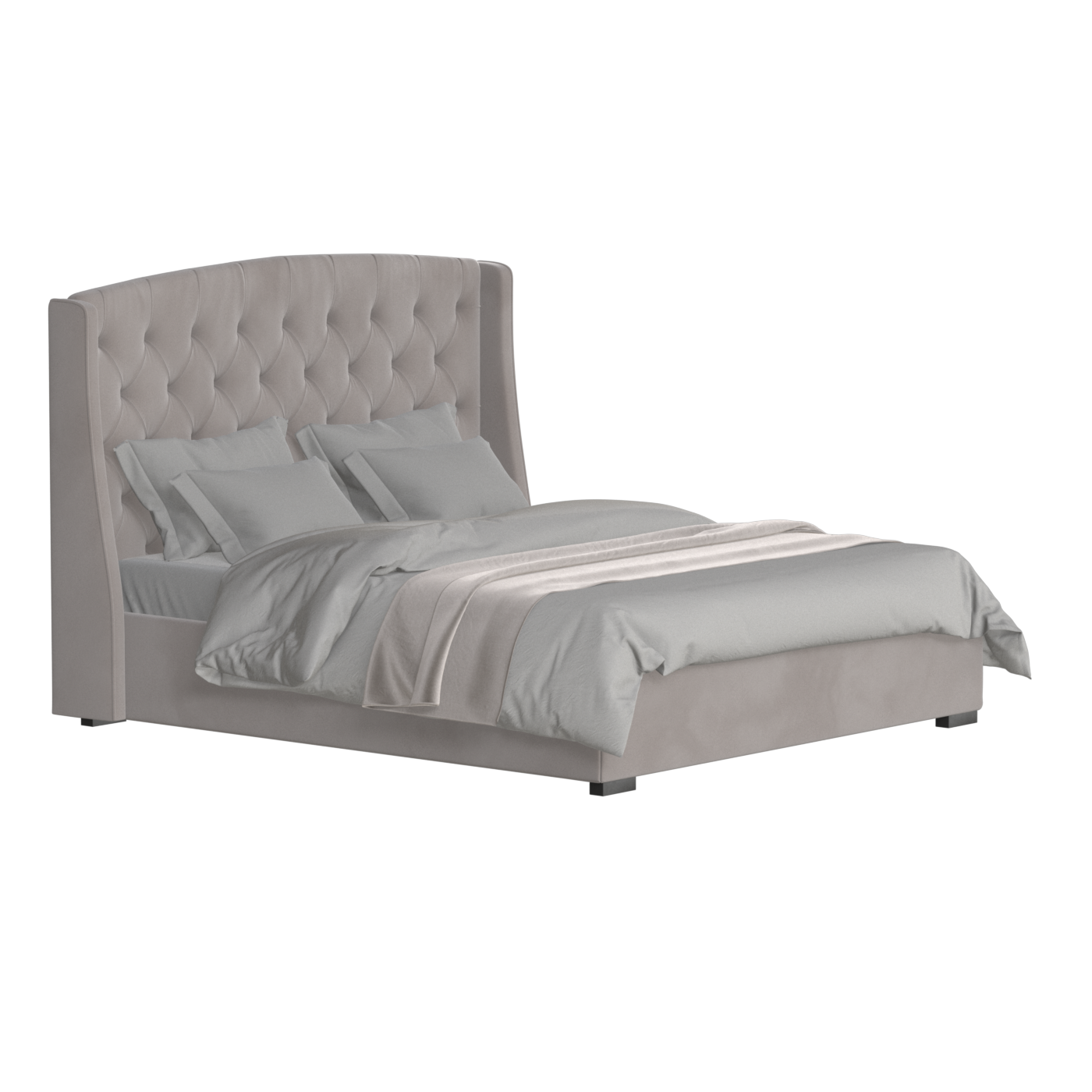 Sophia Upholstered Bed with Buttoned Headboard