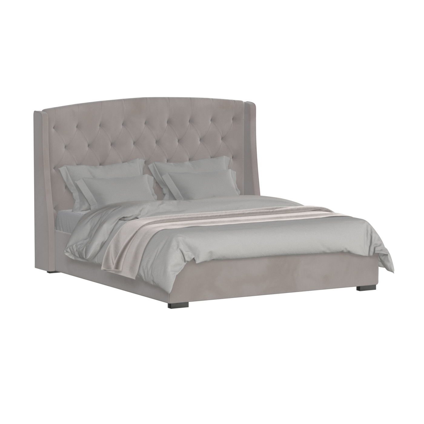 Sophia Upholstered Bed with Buttoned Headboard