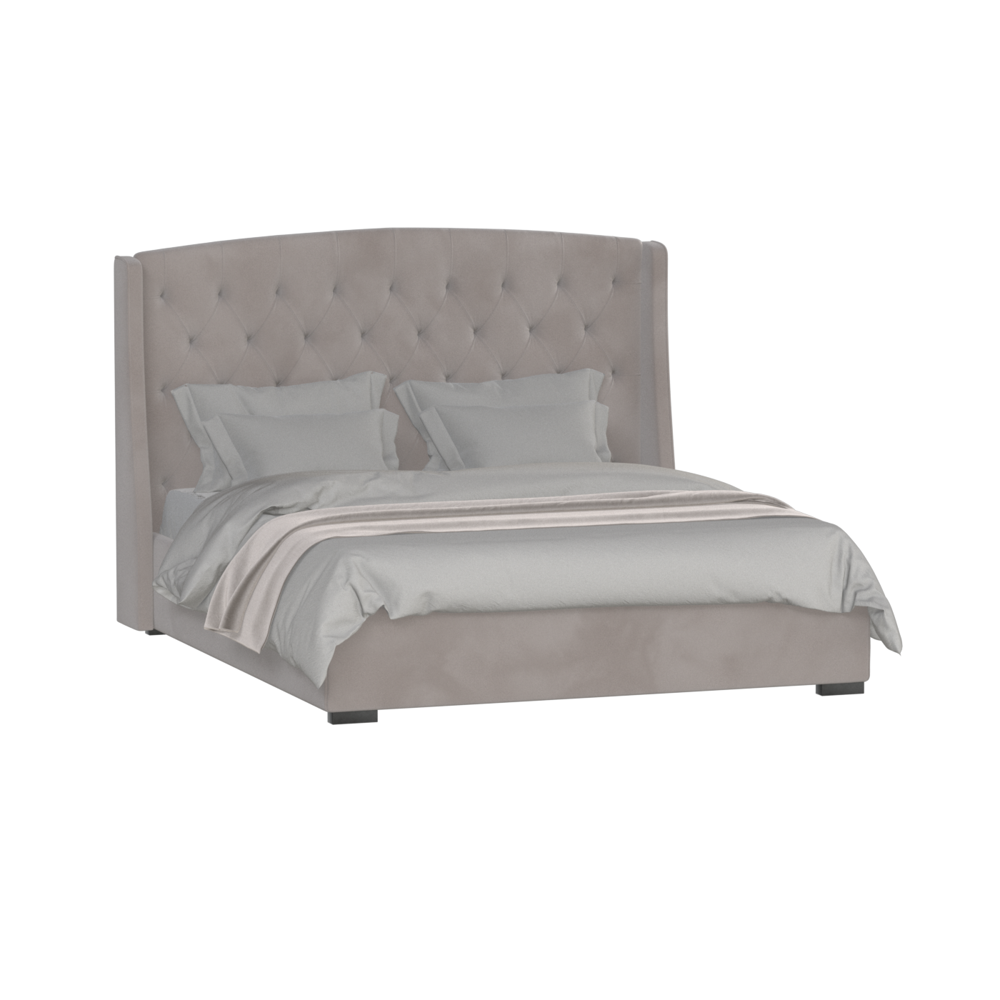 Sophia Upholstered Bed with Buttoned Headboard