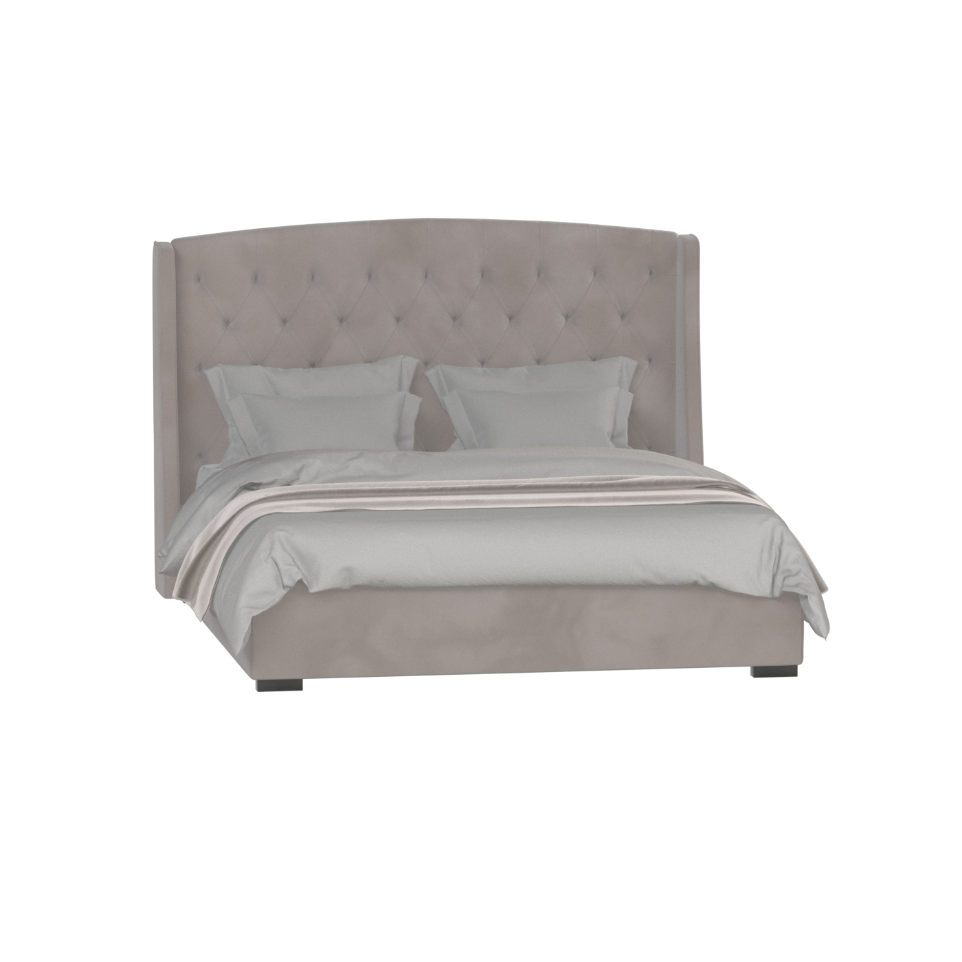 Sophia Upholstered Bed with Buttoned Headboard