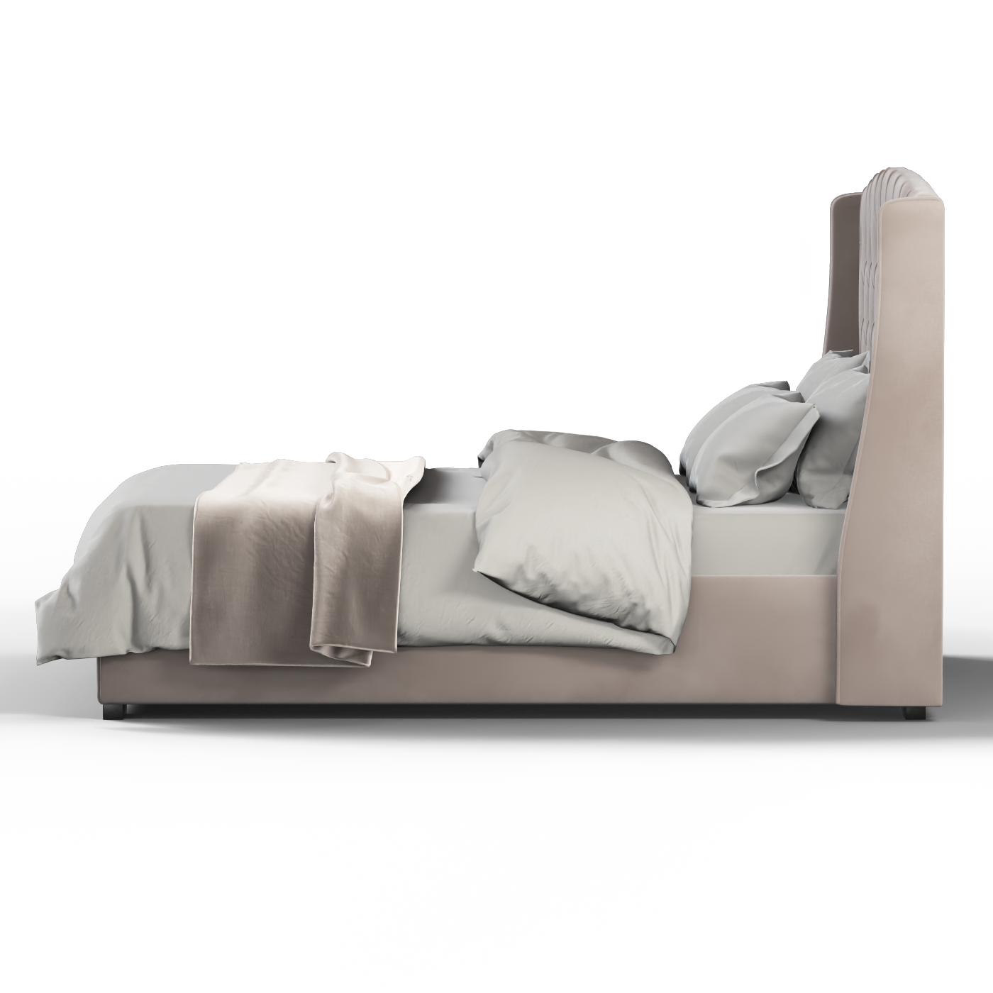 Sophia Upholstered Bed with Buttoned Headboard