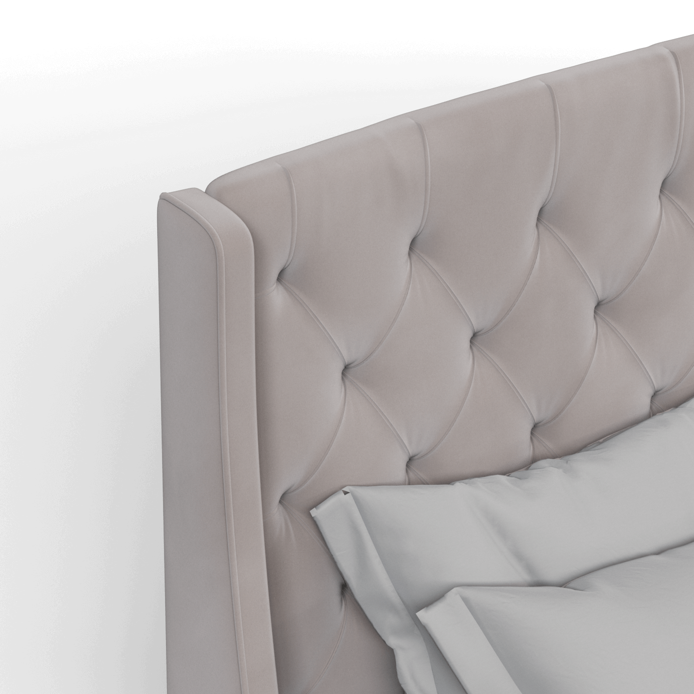 Sophia Upholstered Bed with Buttoned Headboard