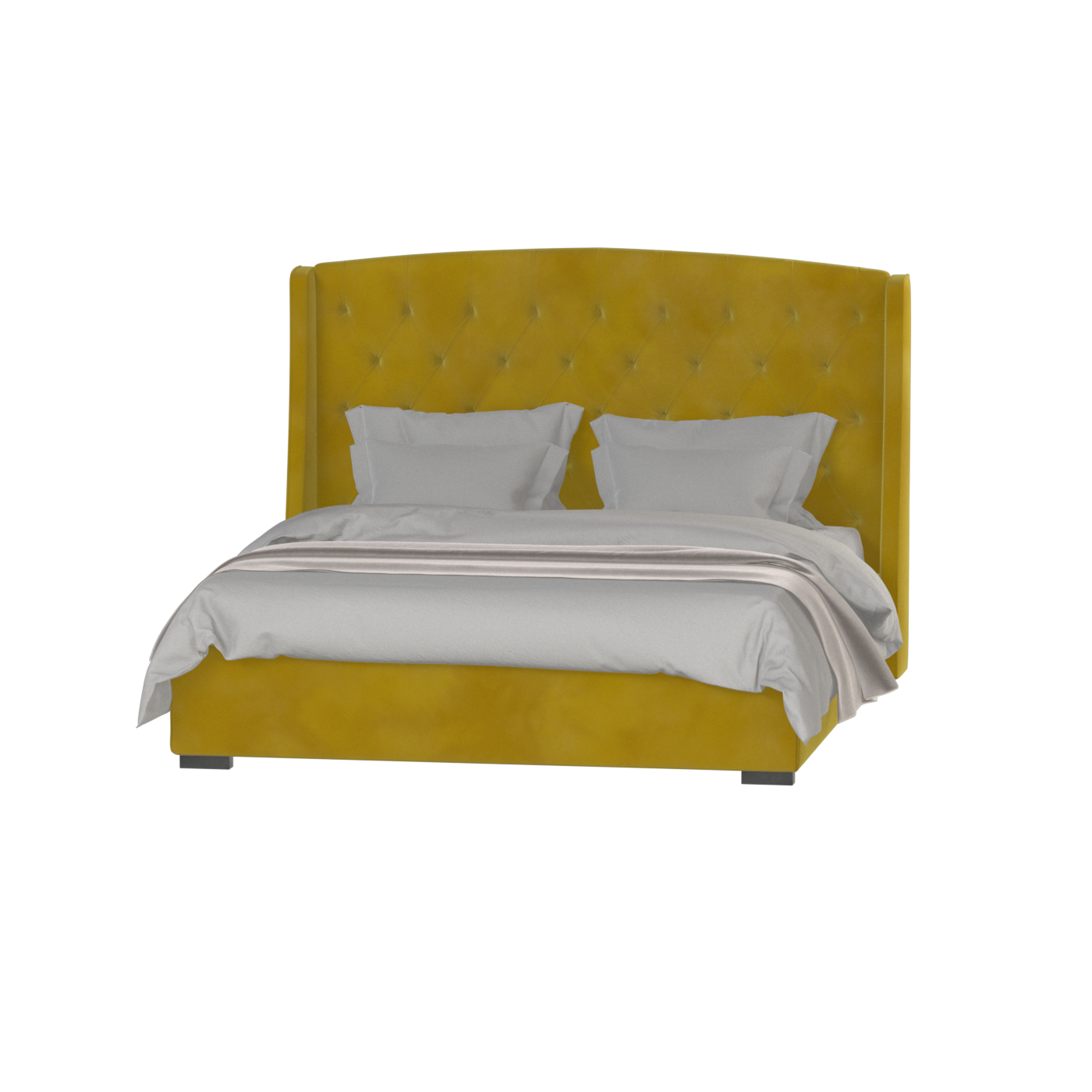Sophia Upholstered Bed with Buttoned Headboard