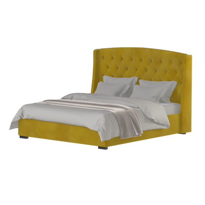 Sophia Upholstered Bed with Buttoned Headboard