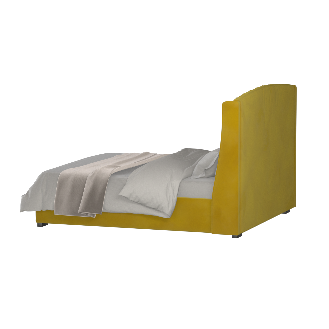 Sophia Upholstered Bed with Buttoned Headboard