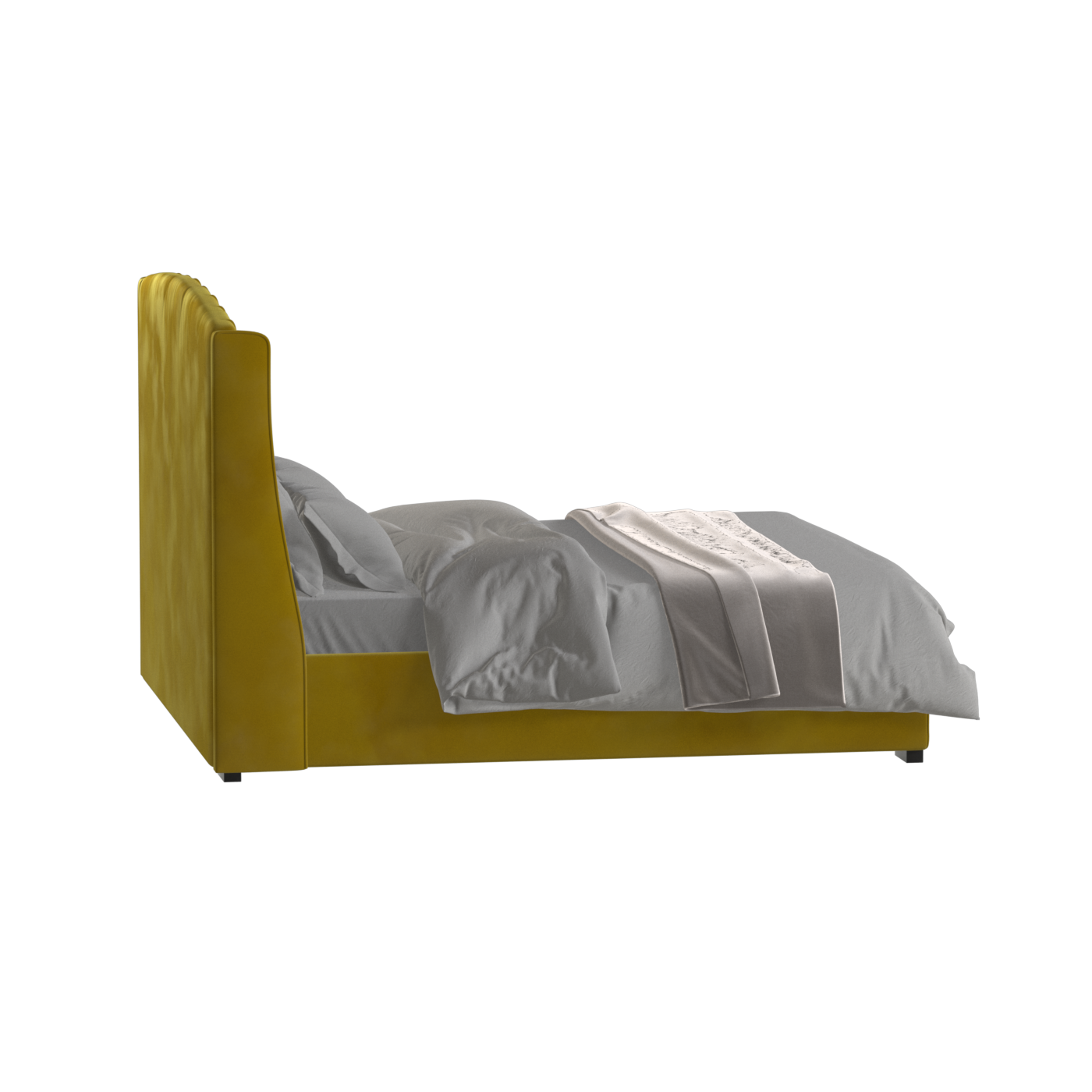 Sophia Upholstered Bed with Buttoned Headboard