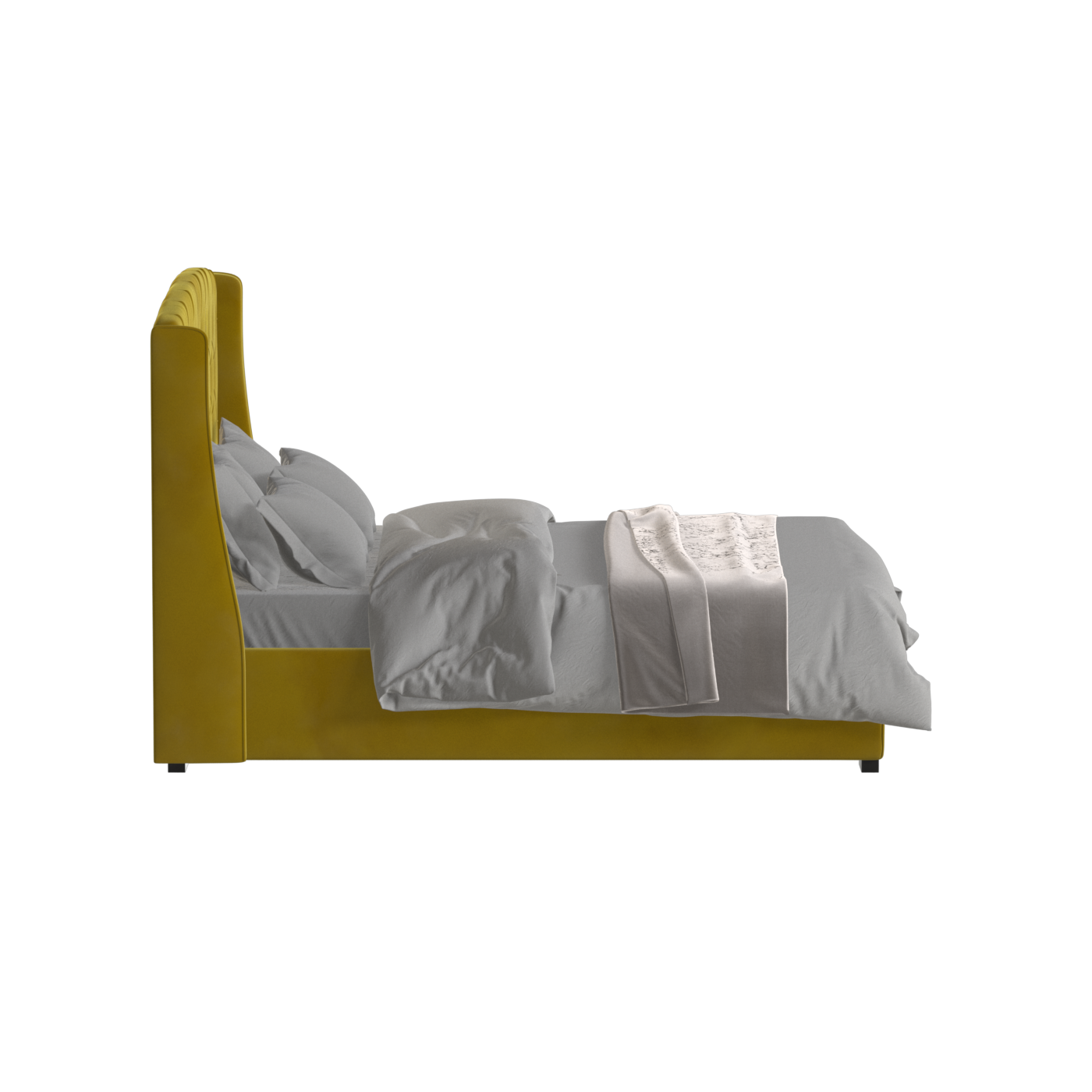 Sophia Upholstered Bed with Buttoned Headboard