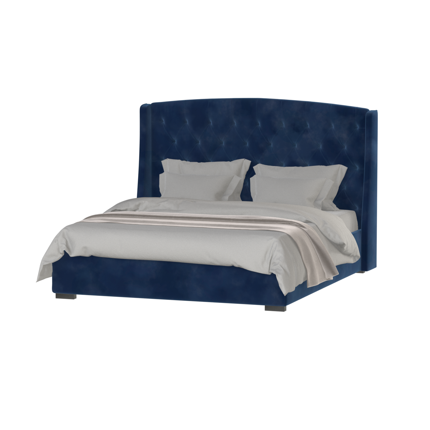 Sophia Upholstered Bed with Buttoned Headboard