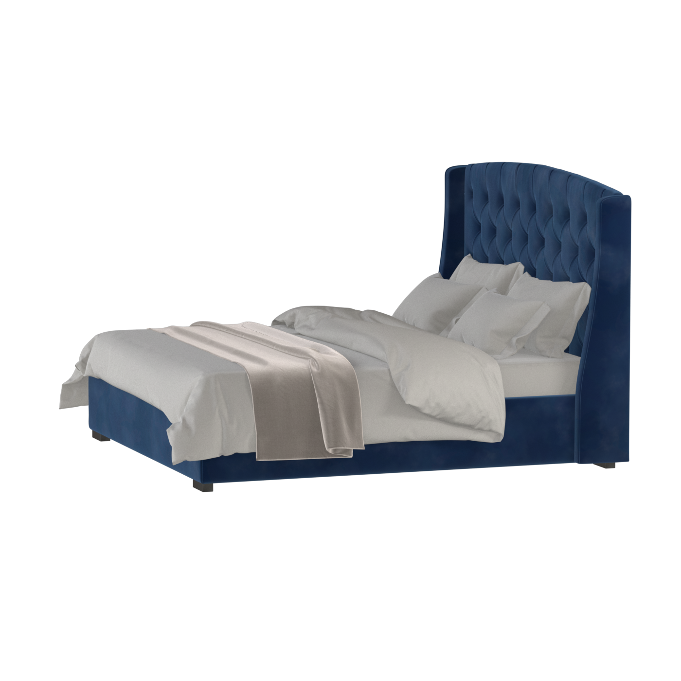 Sophia Upholstered Bed with Buttoned Headboard