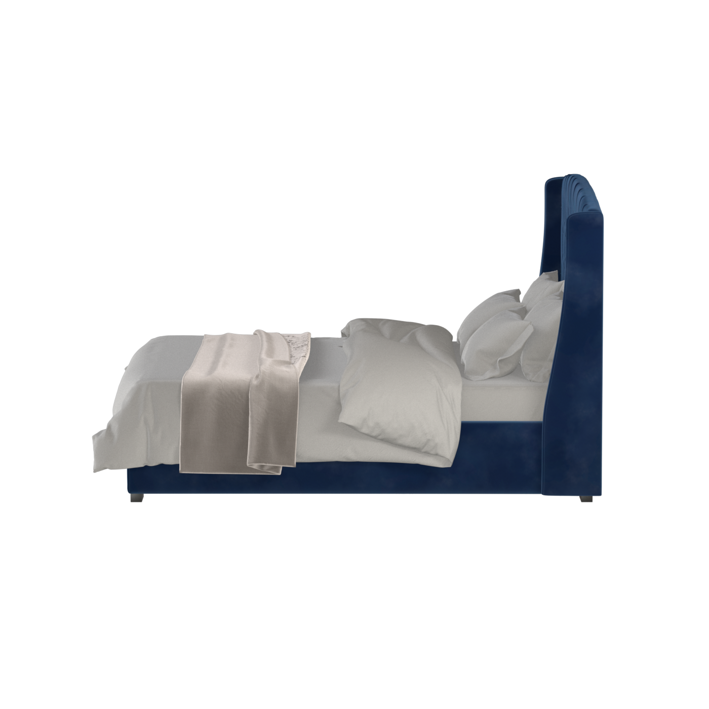 Sophia Upholstered Bed with Buttoned Headboard