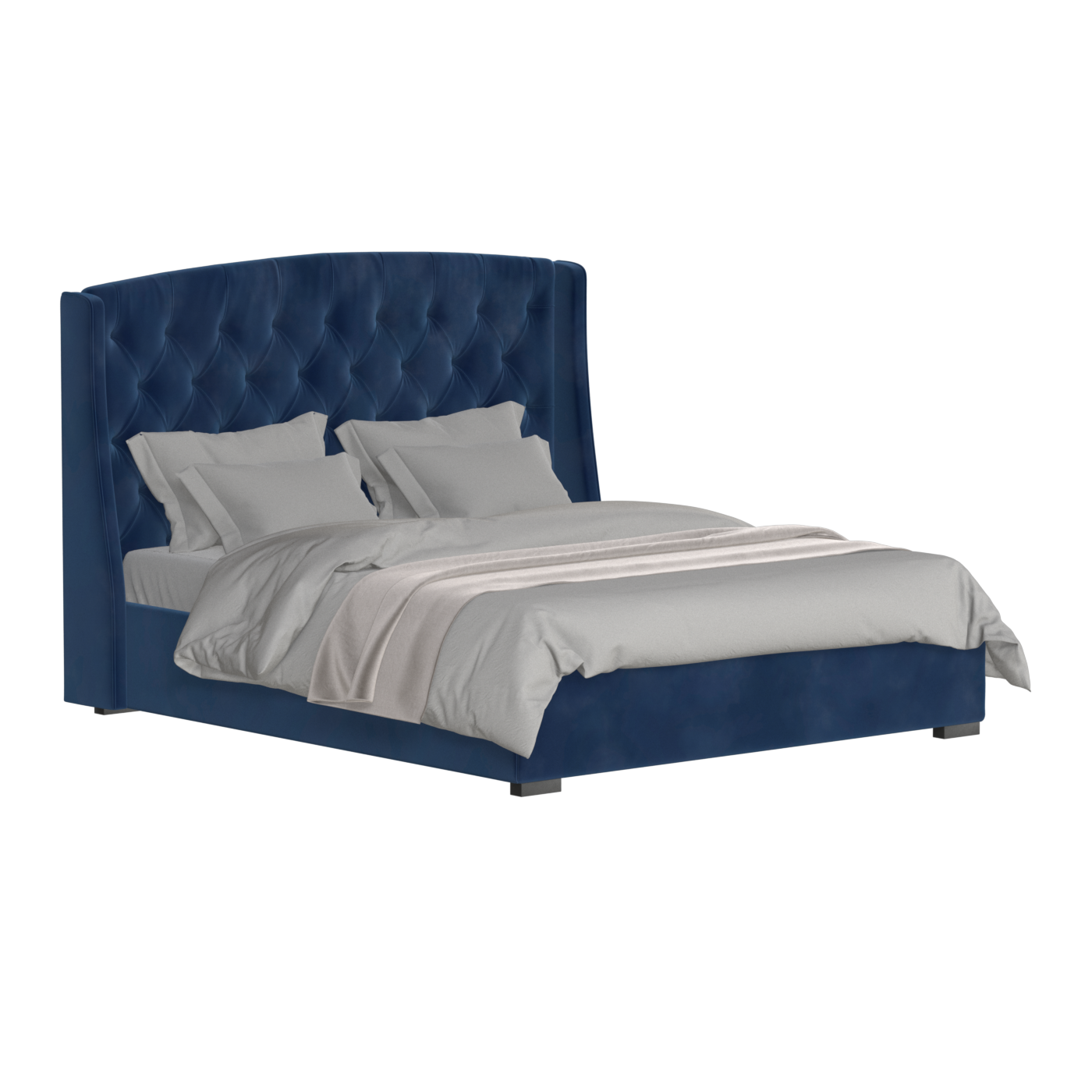 Sophia Upholstered Bed with Buttoned Headboard