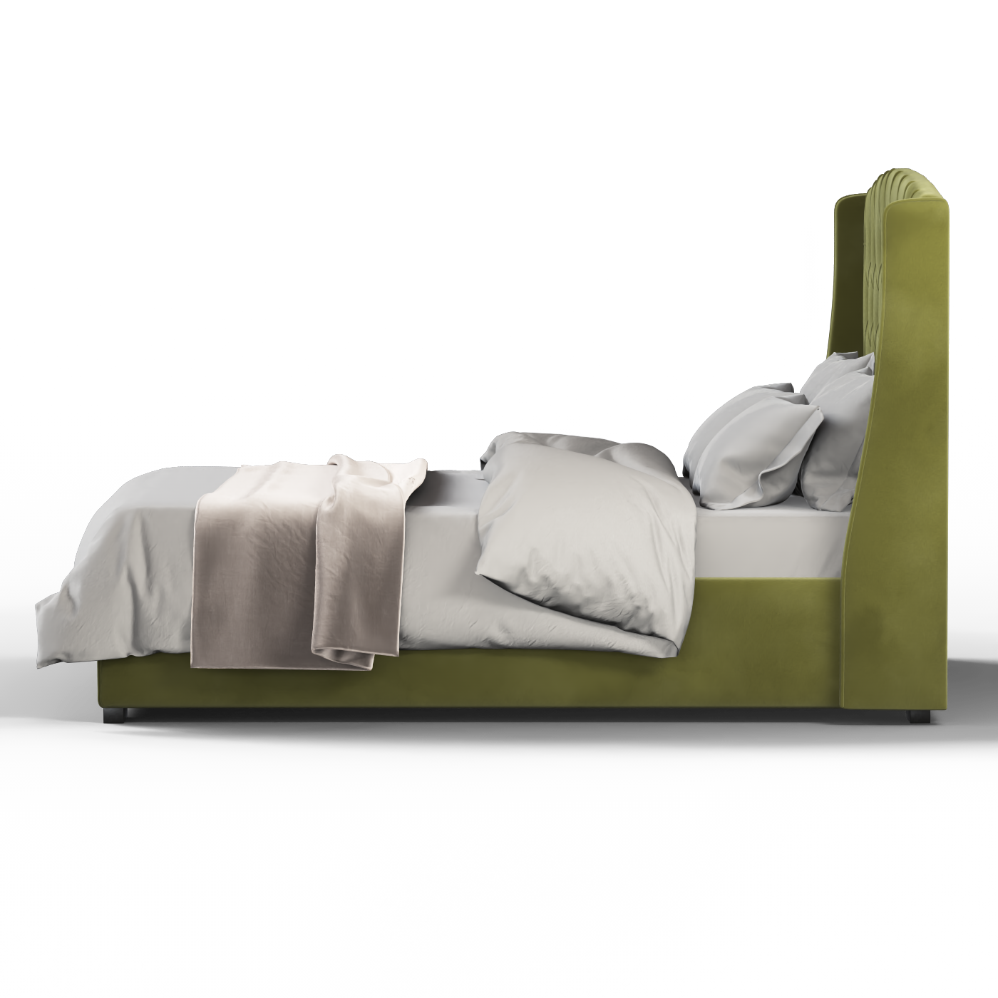 Sophia Upholstered Bed with Buttoned Headboard