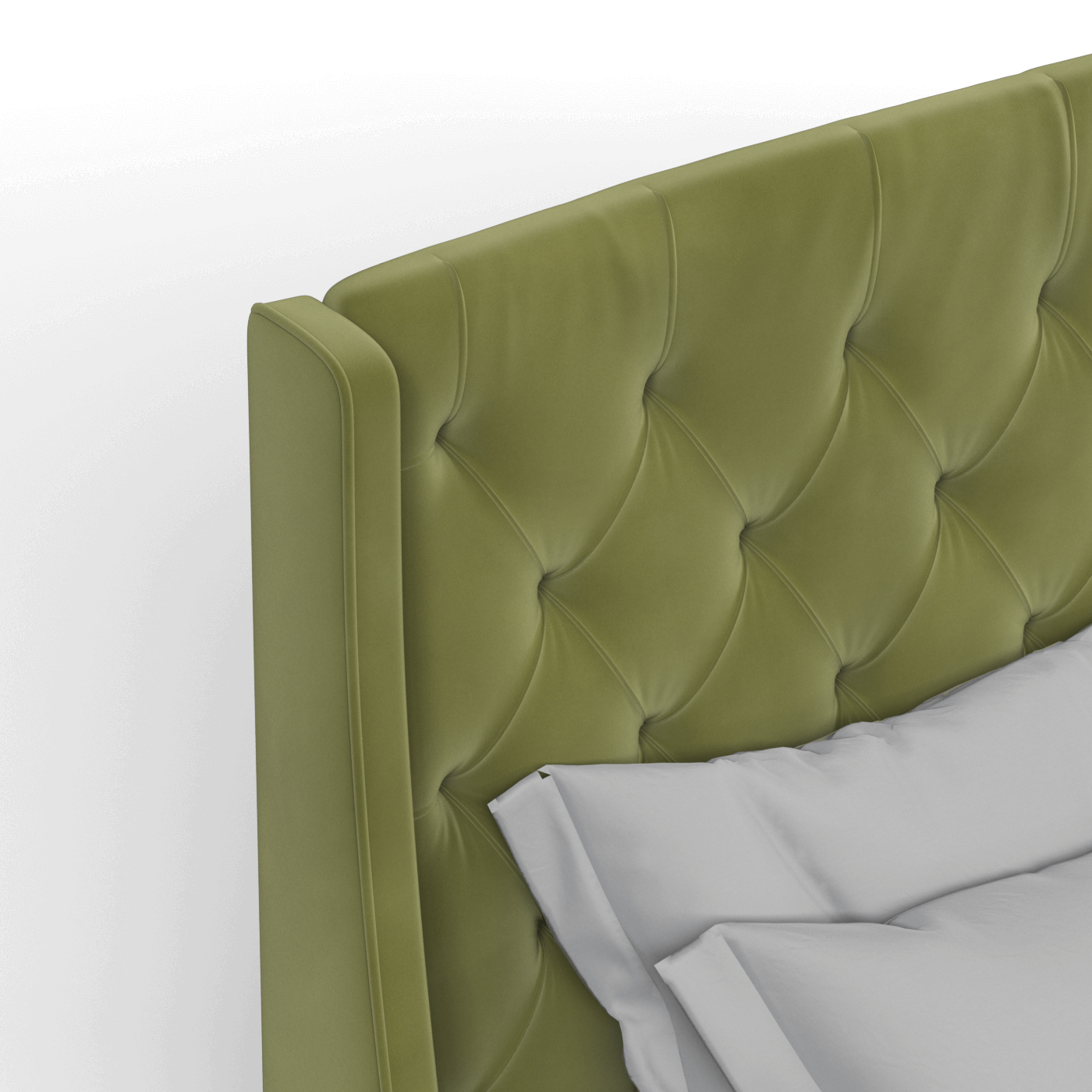Sophia Upholstered Bed with Buttoned Headboard