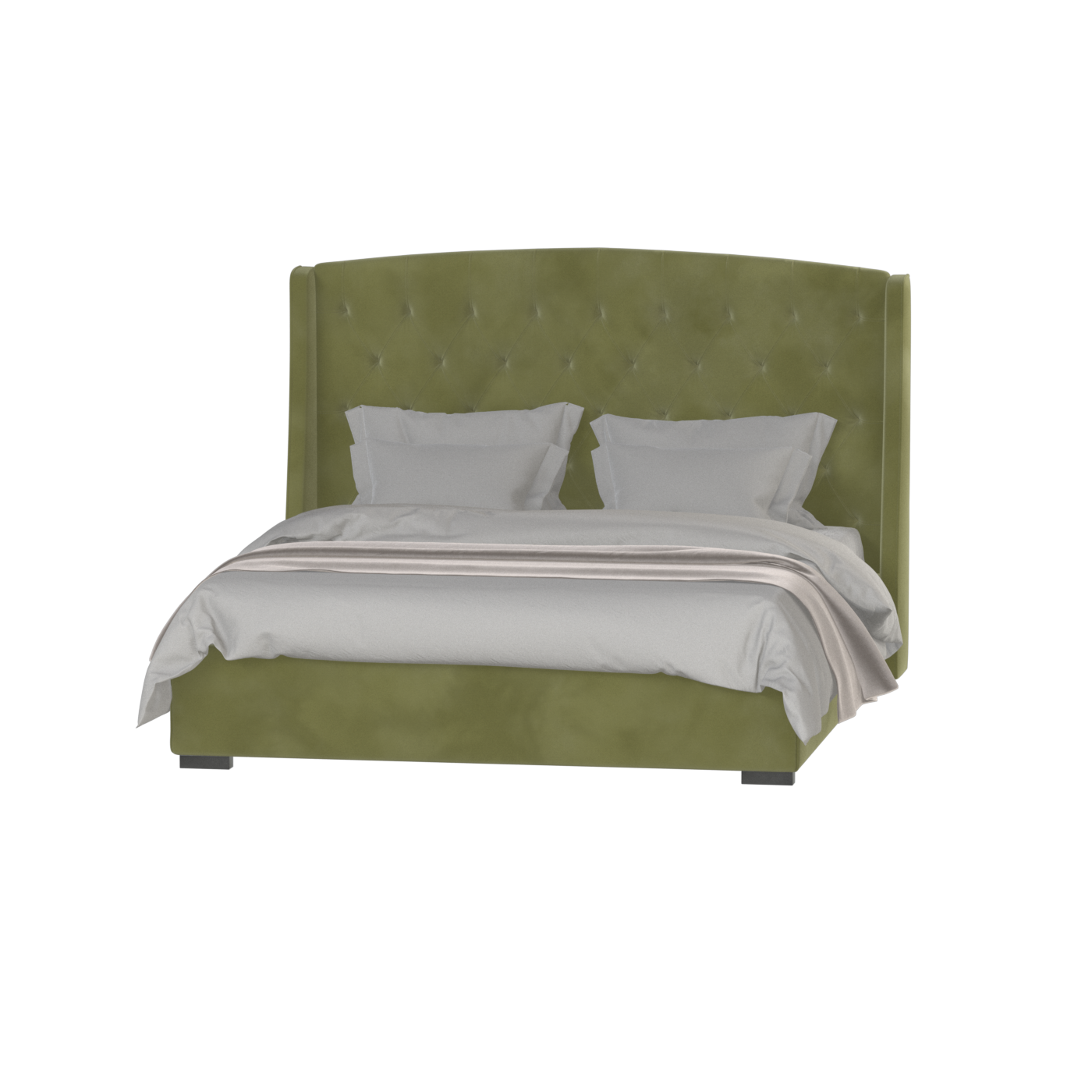 Sophia Upholstered Bed with Buttoned Headboard