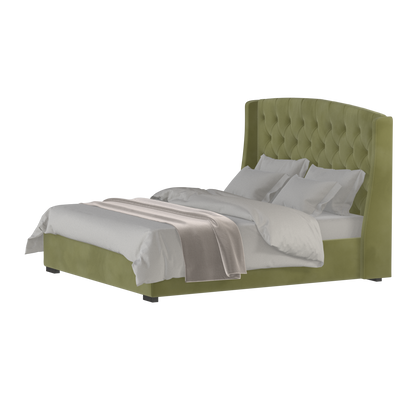 Sophia Upholstered Bed with Buttoned Headboard