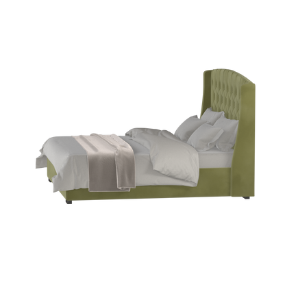 Sophia Upholstered Bed with Buttoned Headboard