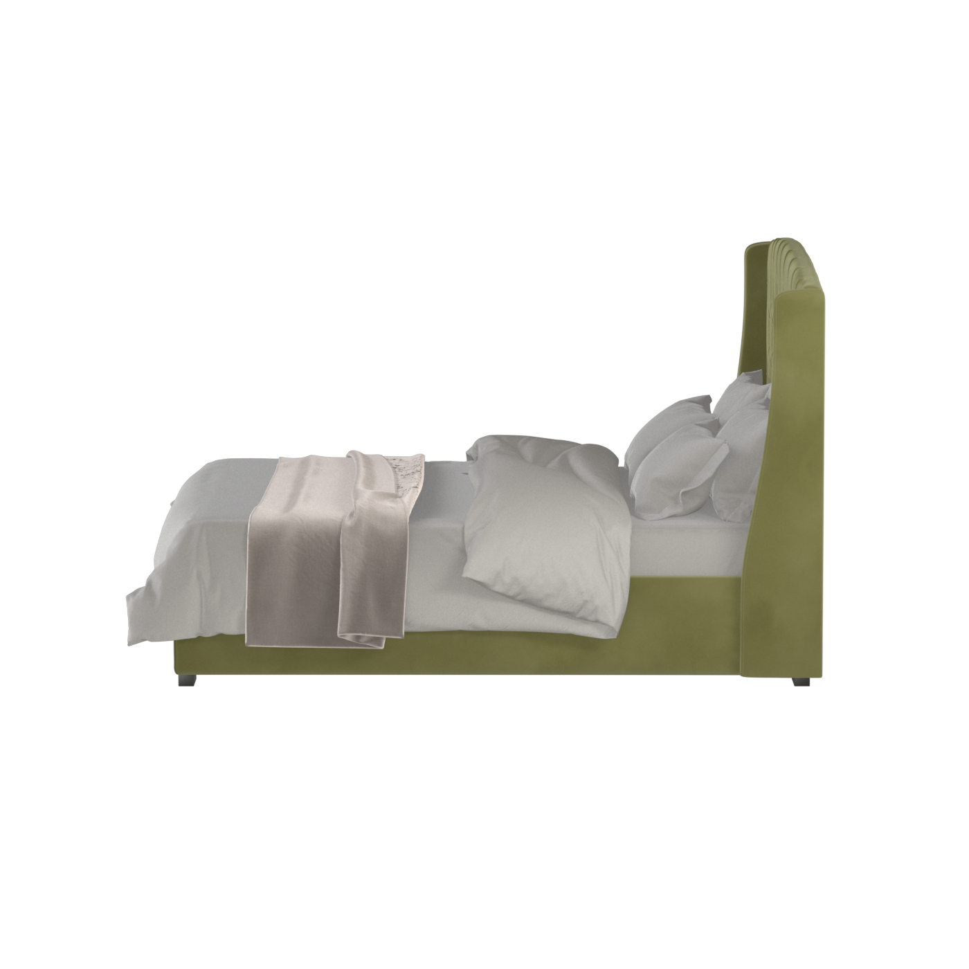 Sophia Upholstered Bed with Buttoned Headboard